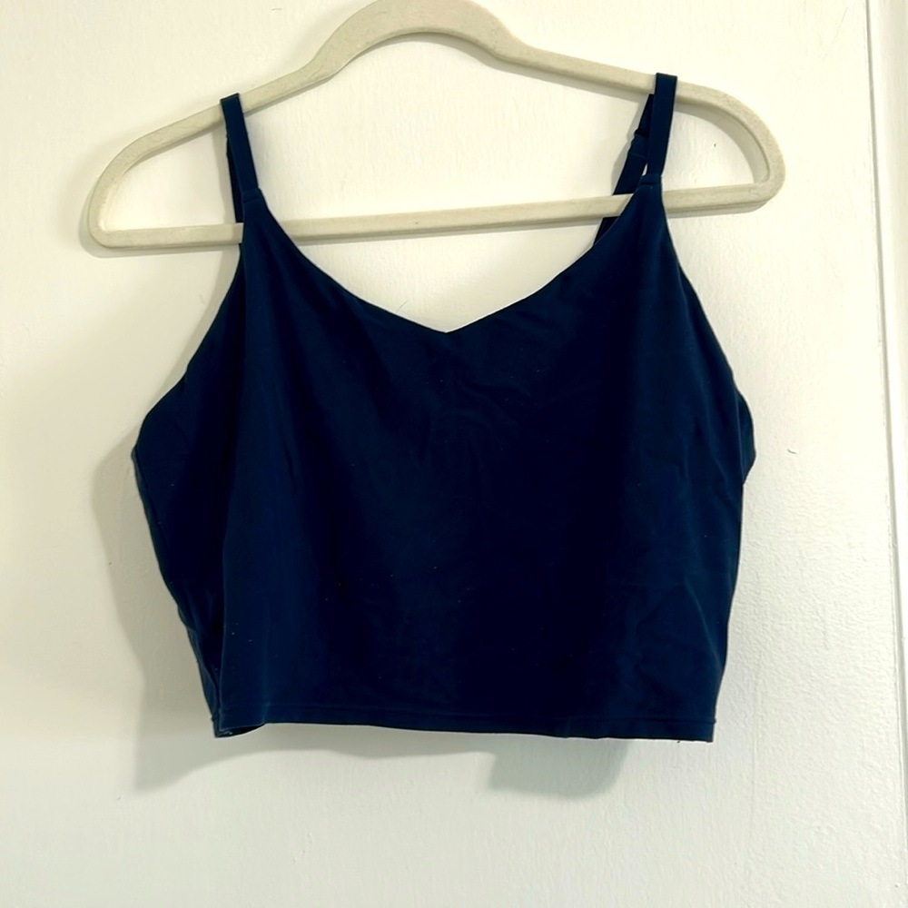 Athleta elation v-neck longline bra Large D-DD